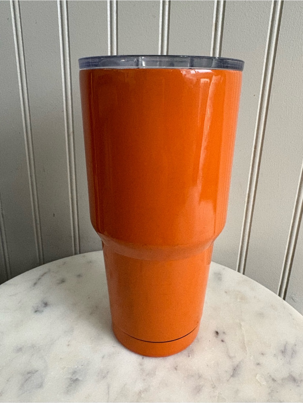 YETI Rambler 40oz Stainless Steel Travel Mug Orange Commuter Coffee Outdoor Used